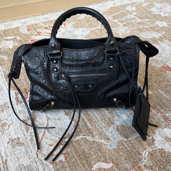 Vegan Leather Small Motorcycle City Bag - Picture 2 of 8